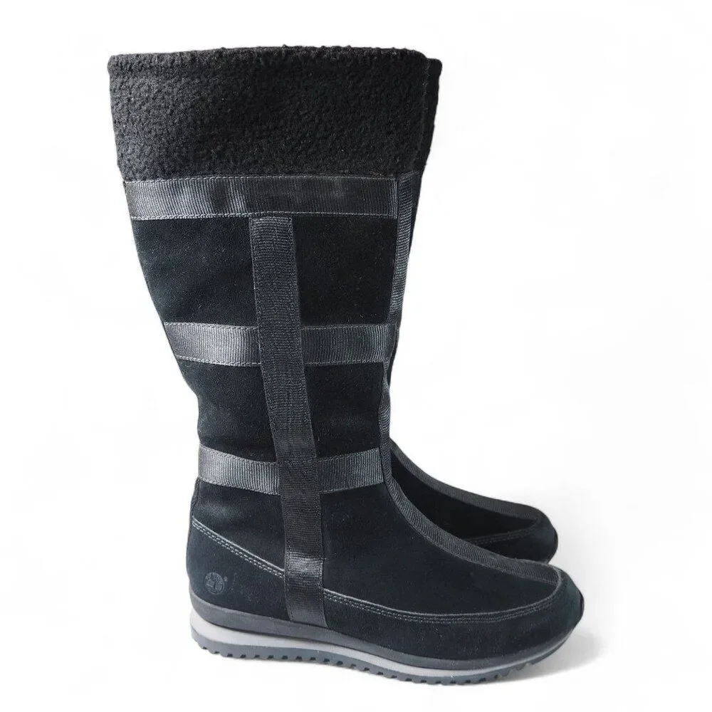 Timberland Tall Suede Vintage‎ Winter Boots Black 64691 Women's 9.5M